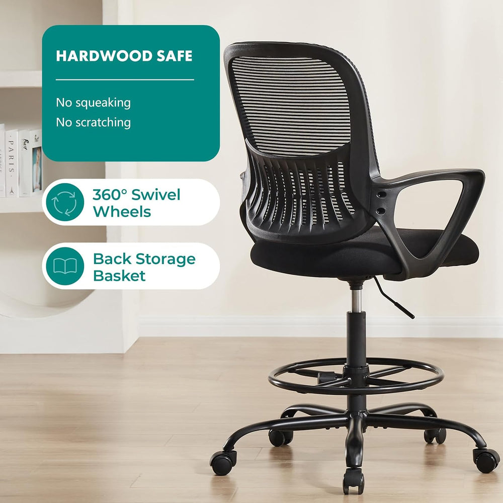 DUMOS Ergonomic Drafting Chair, Tall Office Chair for Standing Desk