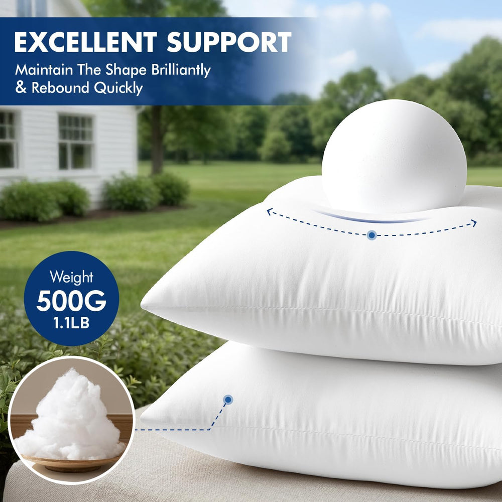 MIULEE Outdoor Pillow Inserts 20x20 Pack of 2