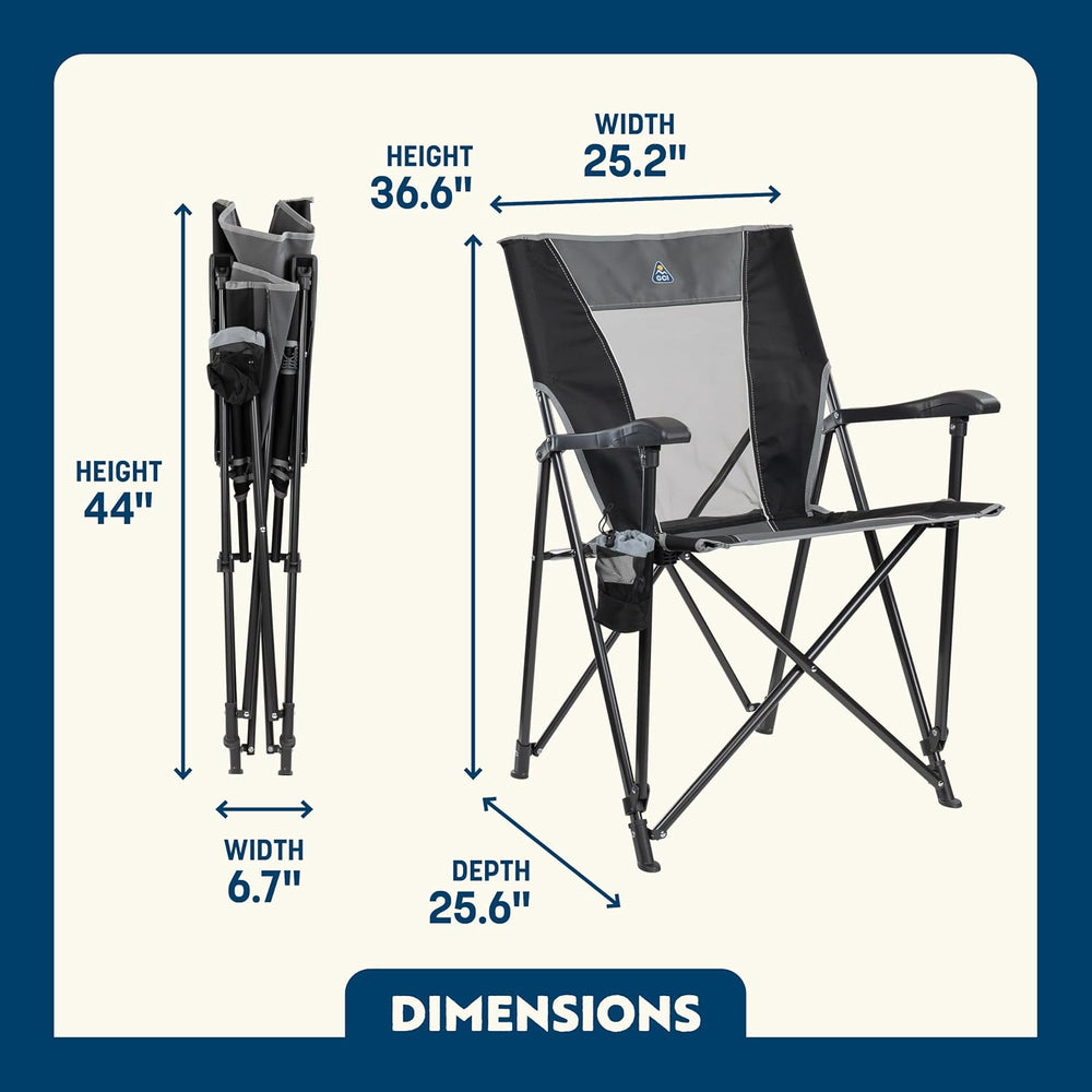 GCI Outdoor Eazy Chair, Folding Camping Chair for Adults