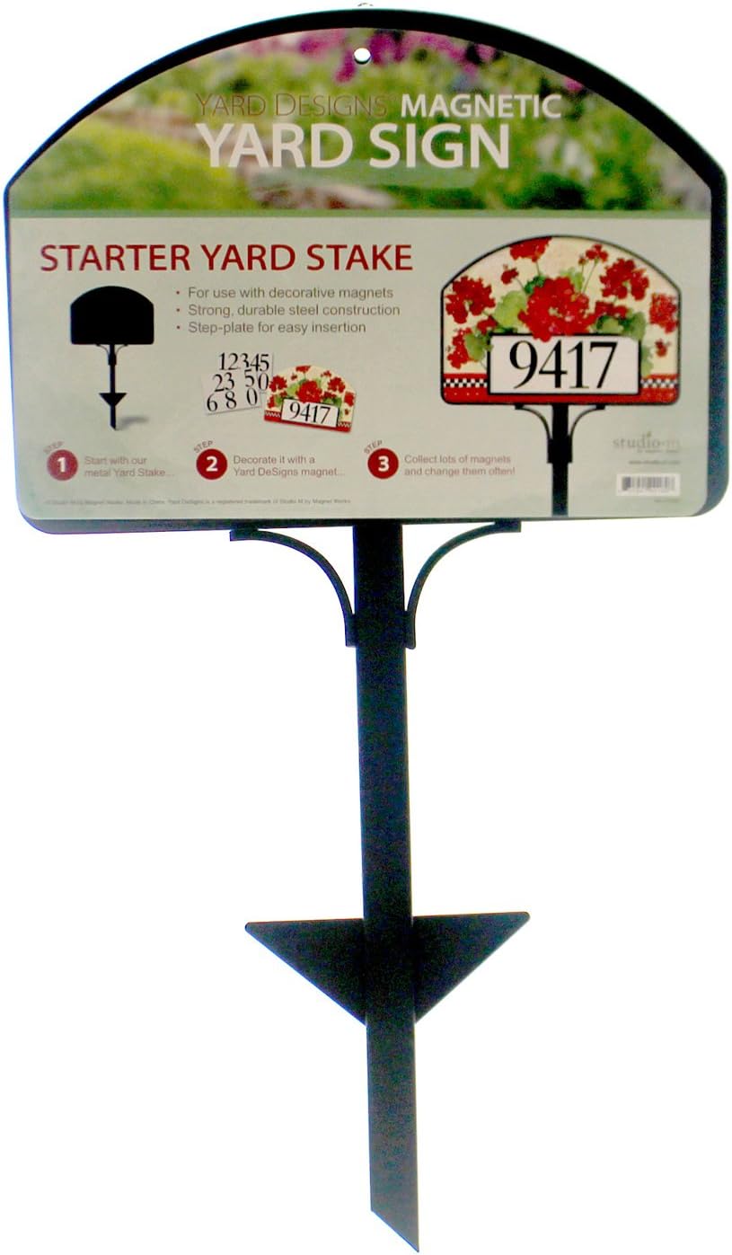 Yard Stake for Yard DeSigns,Black,14 in. w x 25 in. h.