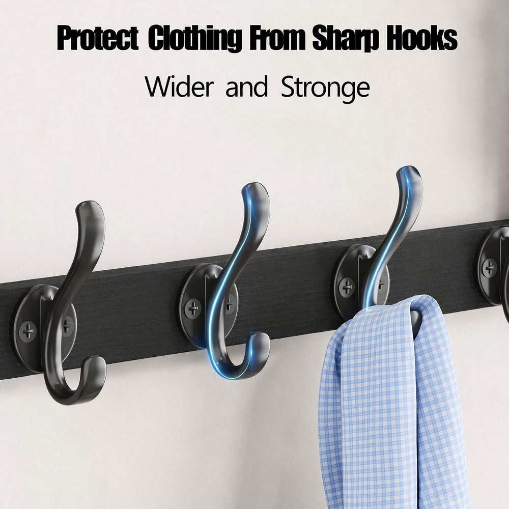 29” Coat Rack Wall Mount with Shelf, Coat and Key Hanger with Metal Hooks