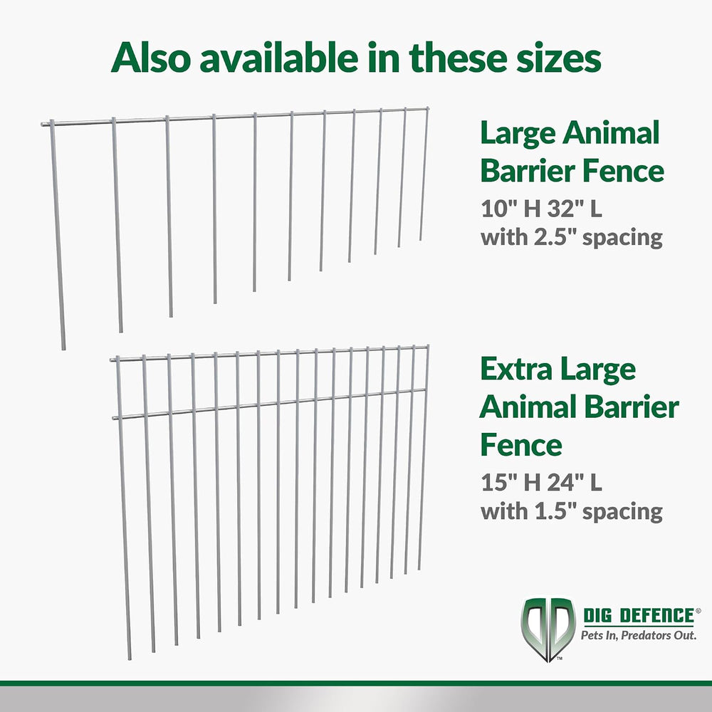 Dig Defence Original Animal Barrier Garden Fence - Small/Medium, 10 Pack