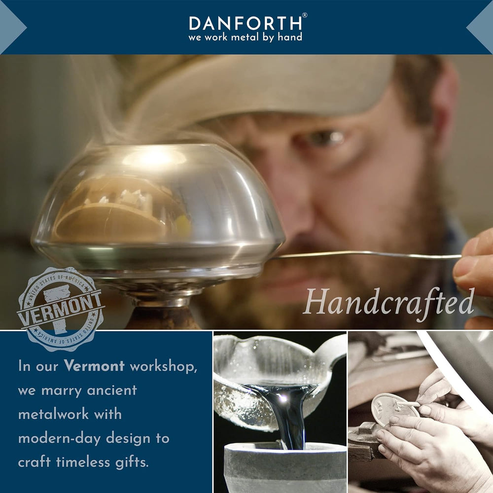 DANFORTH Teal Blue Dragonfly Pocket Mirror | Pewter Handcrafted in USA