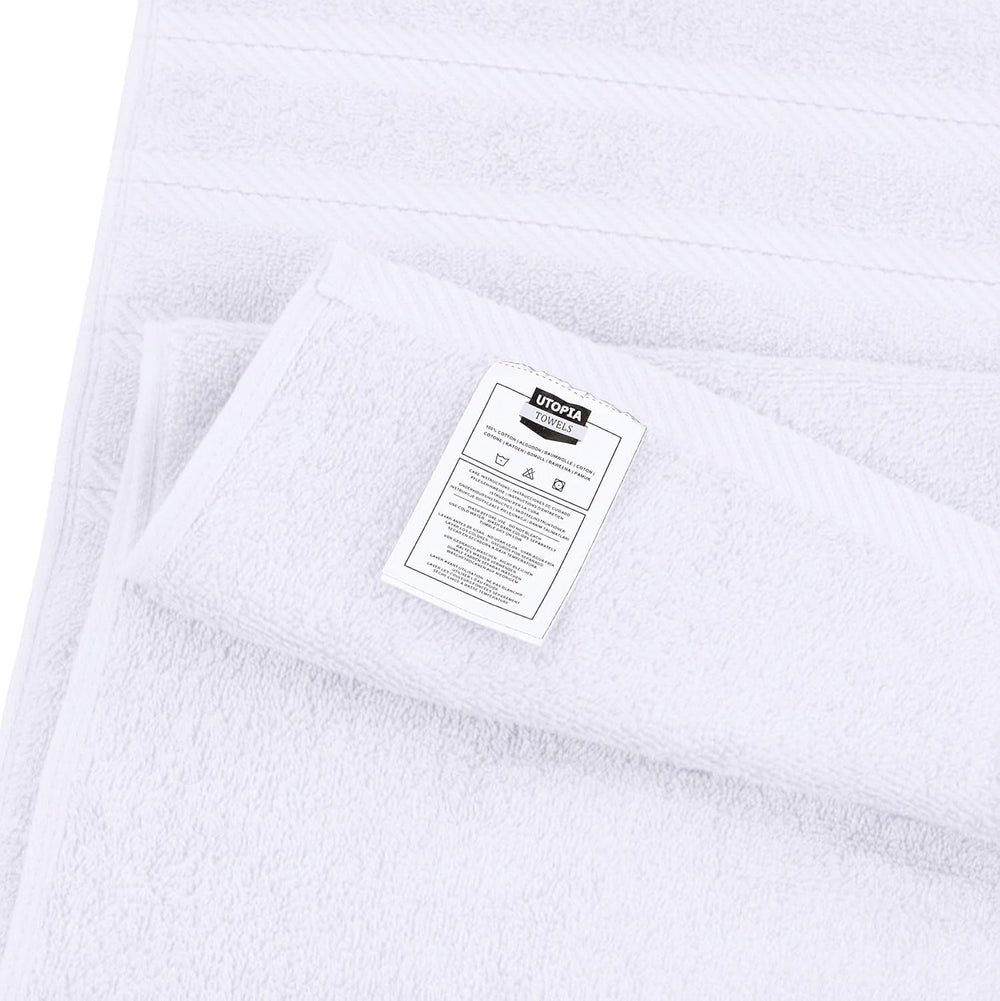 Utopia Towels 4 Pack Premium XL Bath Towels, 30x60 in, Cotton, White