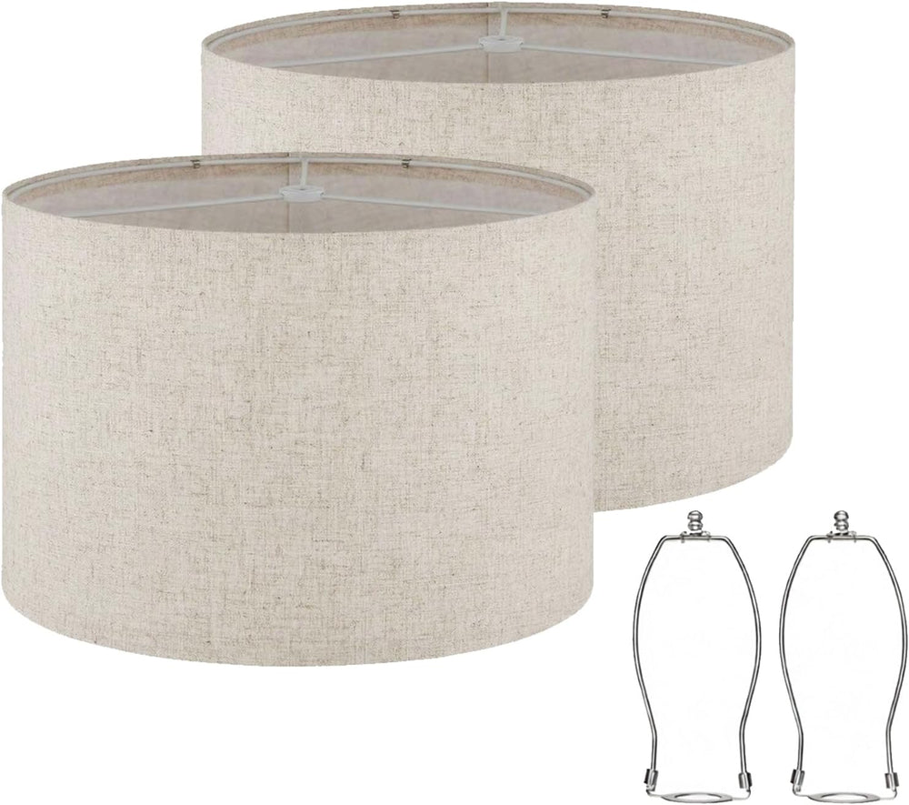 Lamp shades Set of 2,Drum Lampshades 13"x13" x 10" High, Lamps...