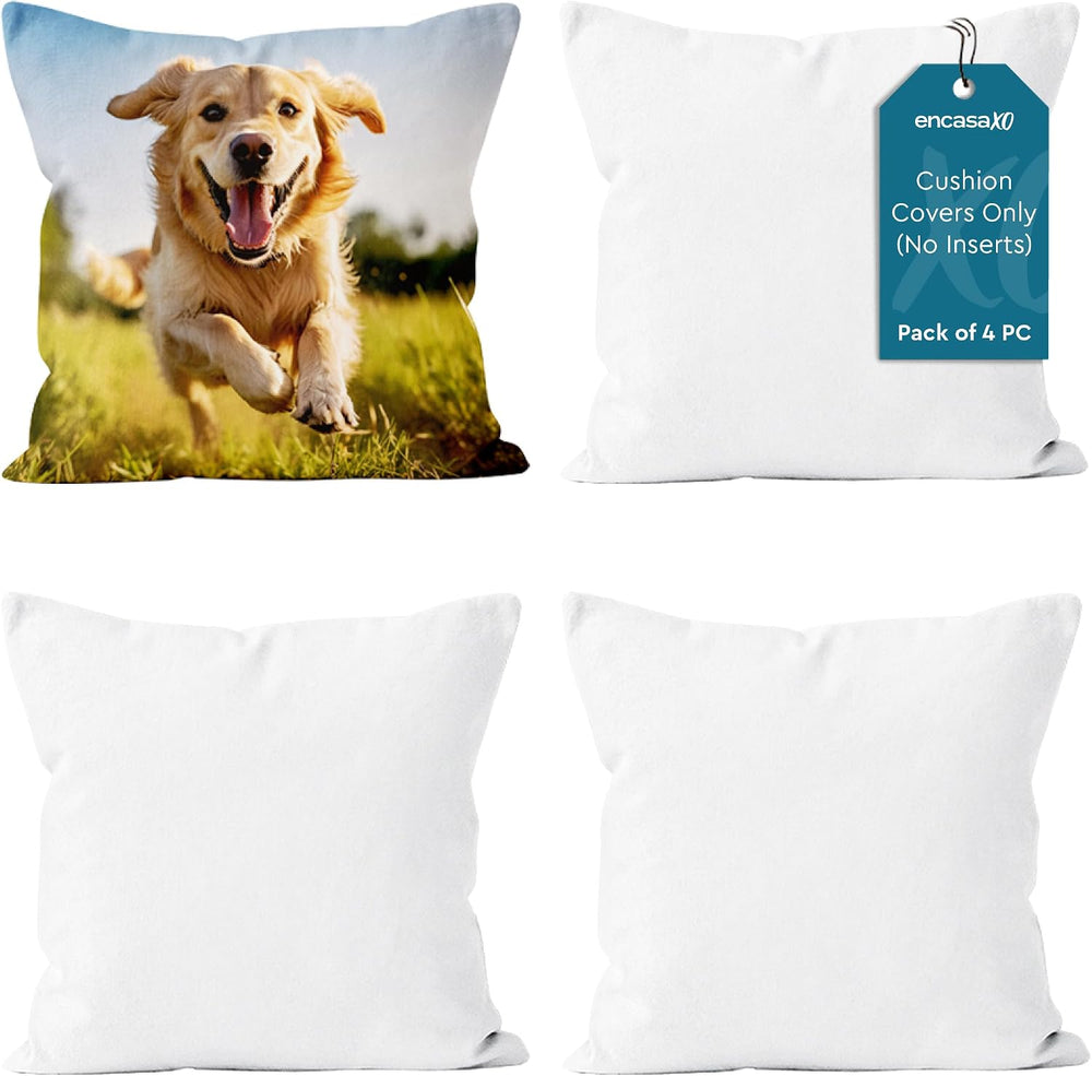 Encasa XO Sublimation Pillow Covers for Halloween DIY, No Inserts 24"x24...