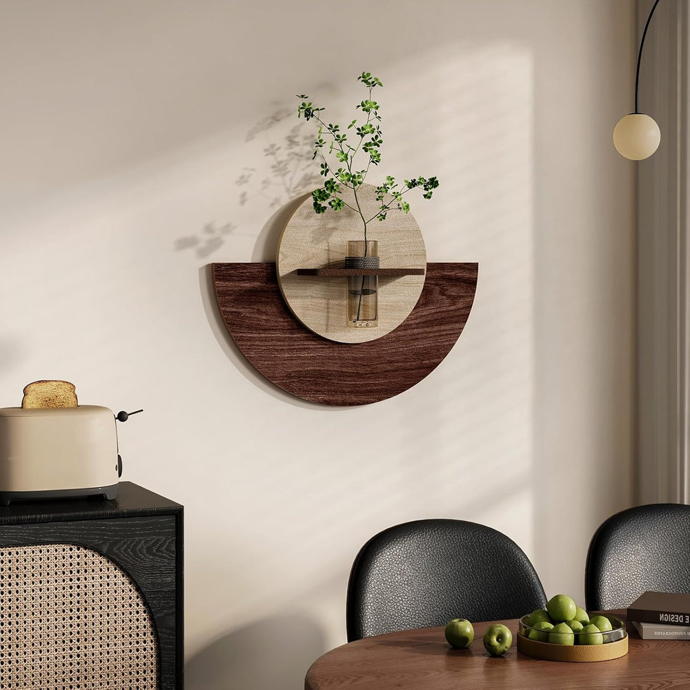 3D Round Wall Art for Dining Room, Modern Textured Circular Wall Decor