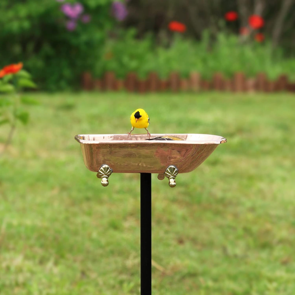 Pure Copper Bird Bath, Featuring Clawfoot Bathtub Design - Polished Copper by...