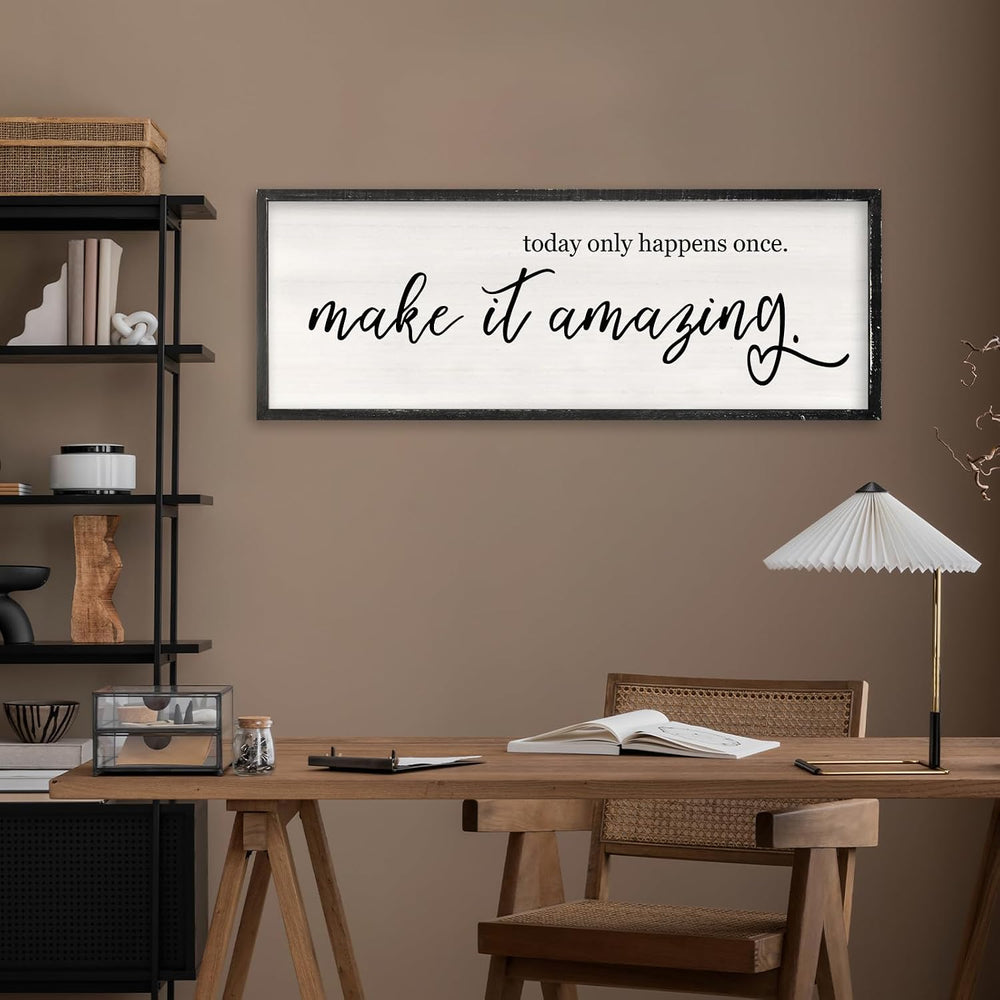 RLWangChao Today Only Happens Once Make It Amazing Wall Art 32"X12"...