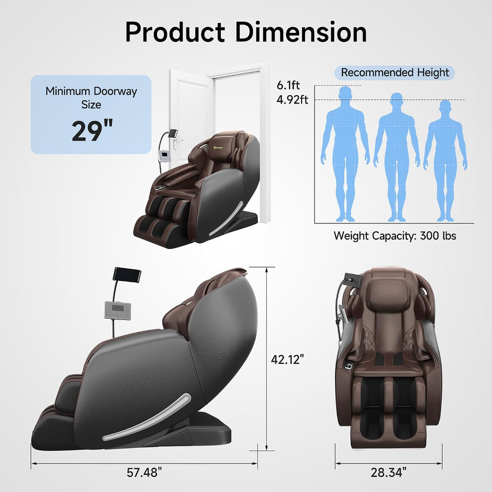 Real Relax 2026 3D Massage Chair Full Body with Unique Phone Controller