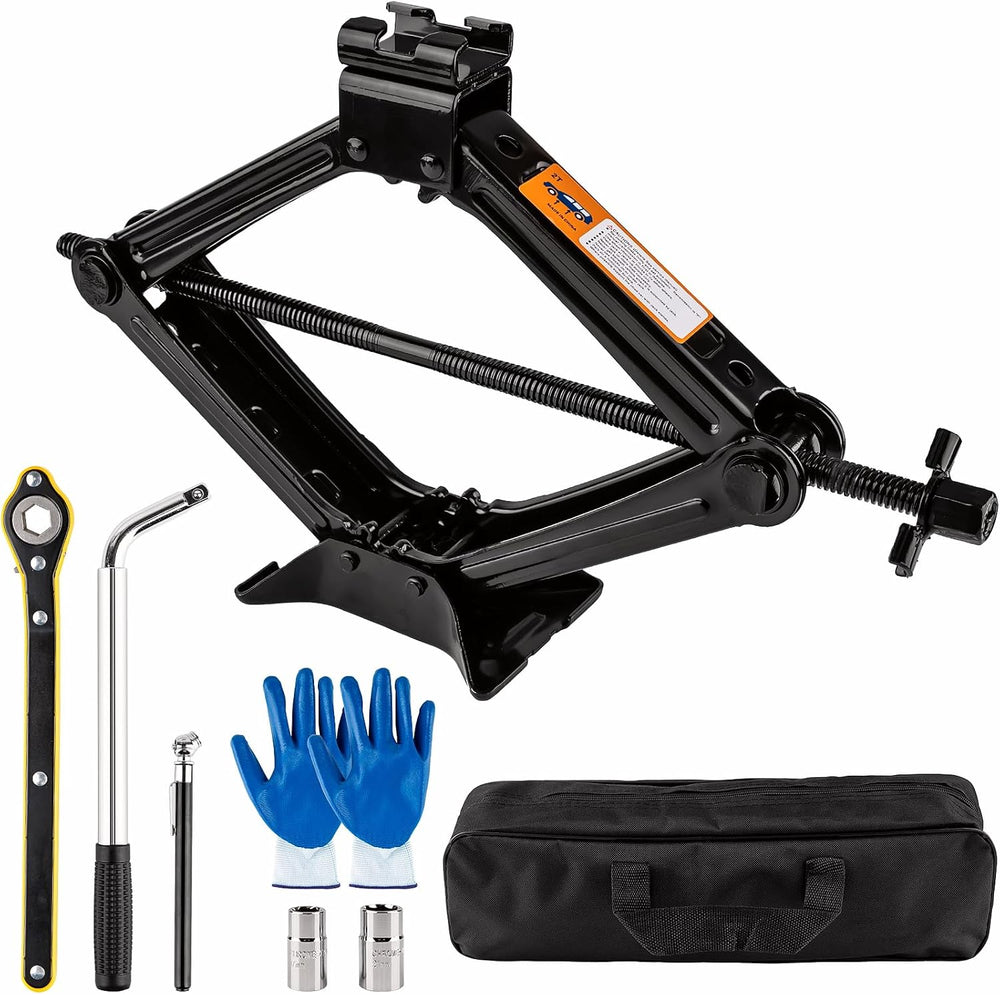 Beaiguna Portable Car Jack Kit, 2 Ton (4409 lbs) Scissor Jack for Car, Upgrad...