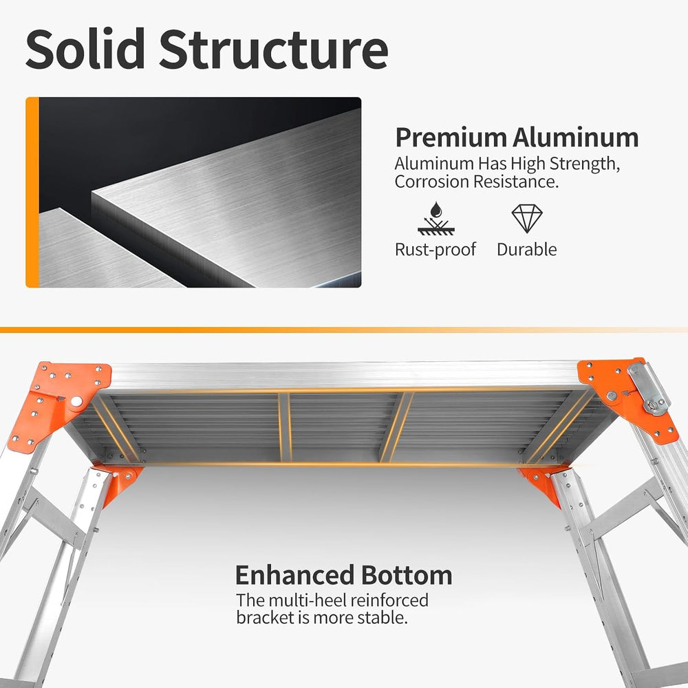 SHANTRA Multifunctional & Adjustable Work Platform with 330 lbs Capacity,...