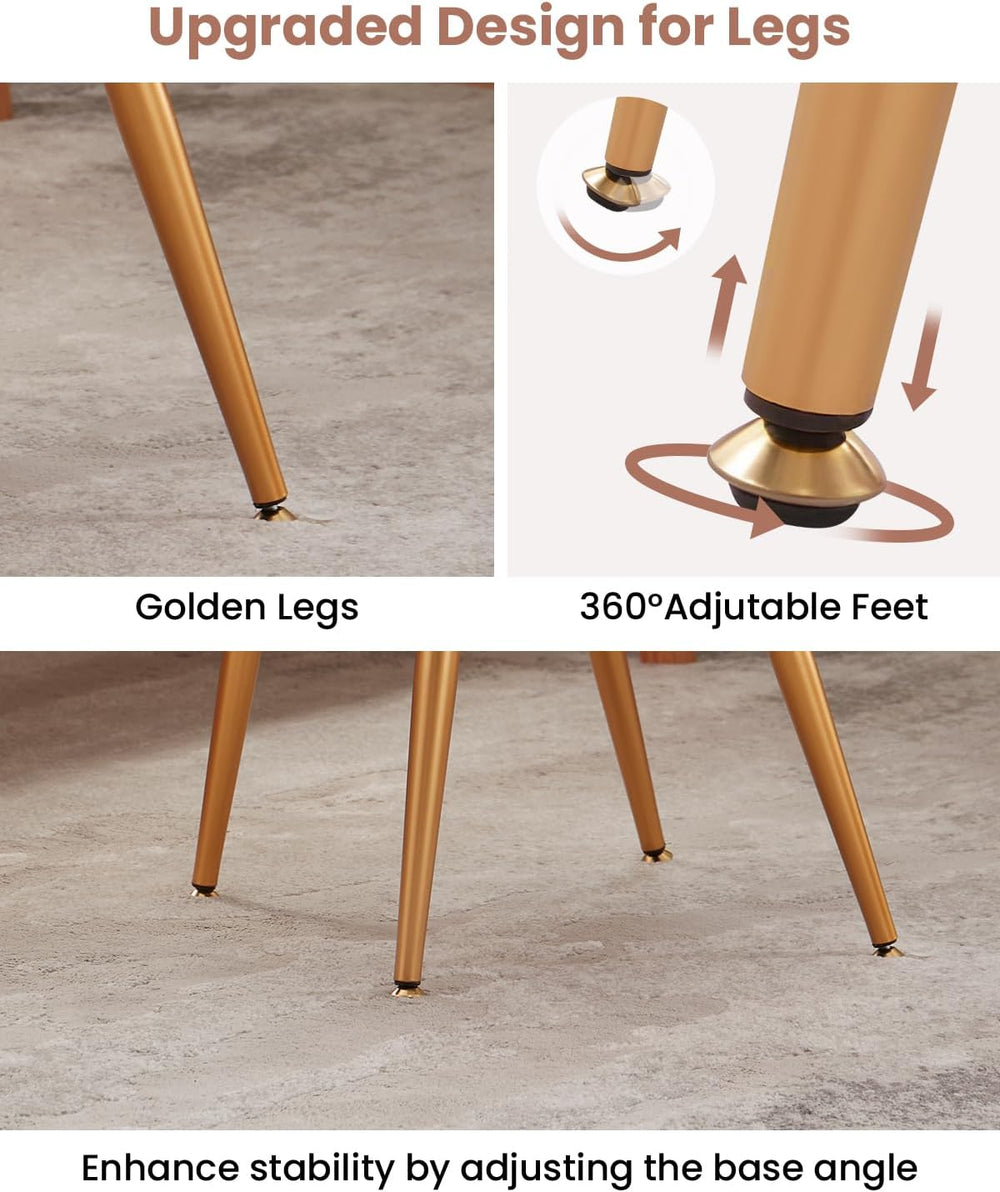 Vanity Chair with Storage Stool with Folding Back Makeup Chair