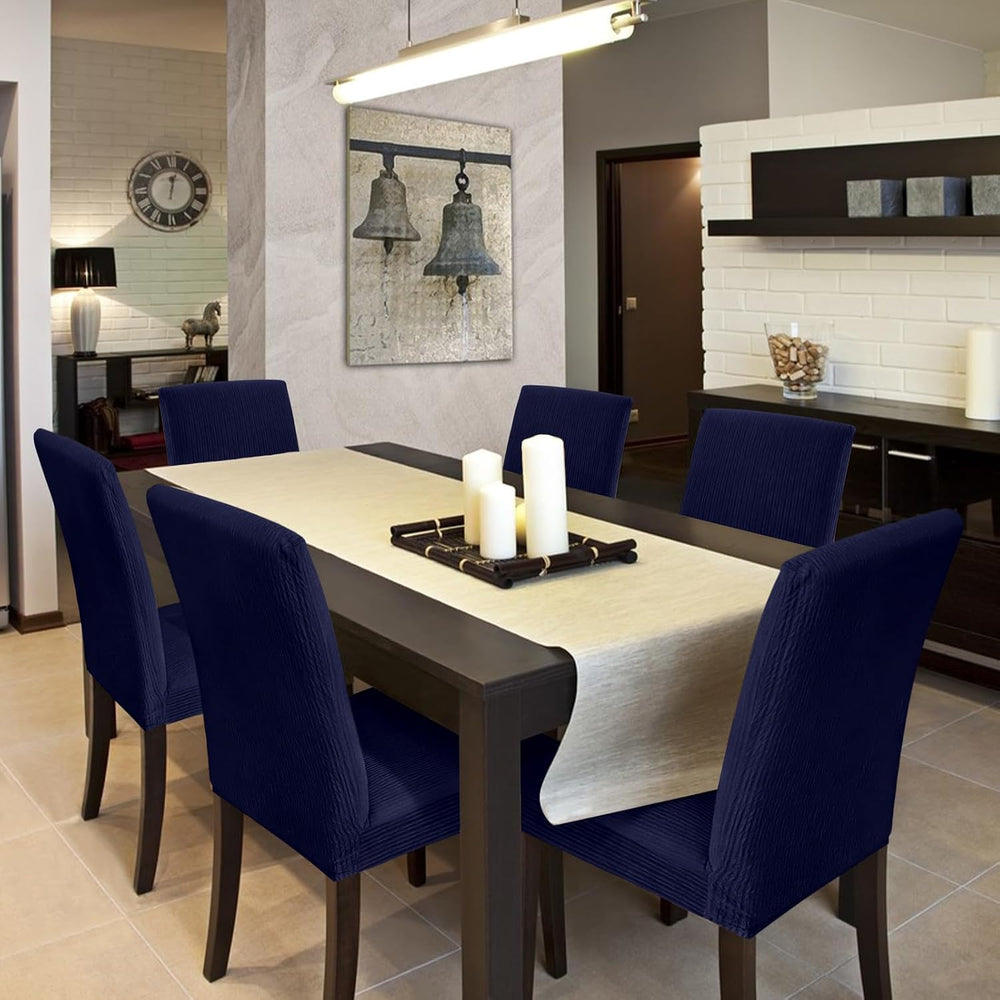 Chair Covers, Stretch Dining Room Chair Covers Set of 8, Removable Washable C...