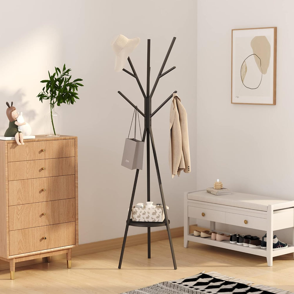 HOME BI Coat Rack Hat Stand Free Standing Display Hall Tree Metal Hat Hanger ...