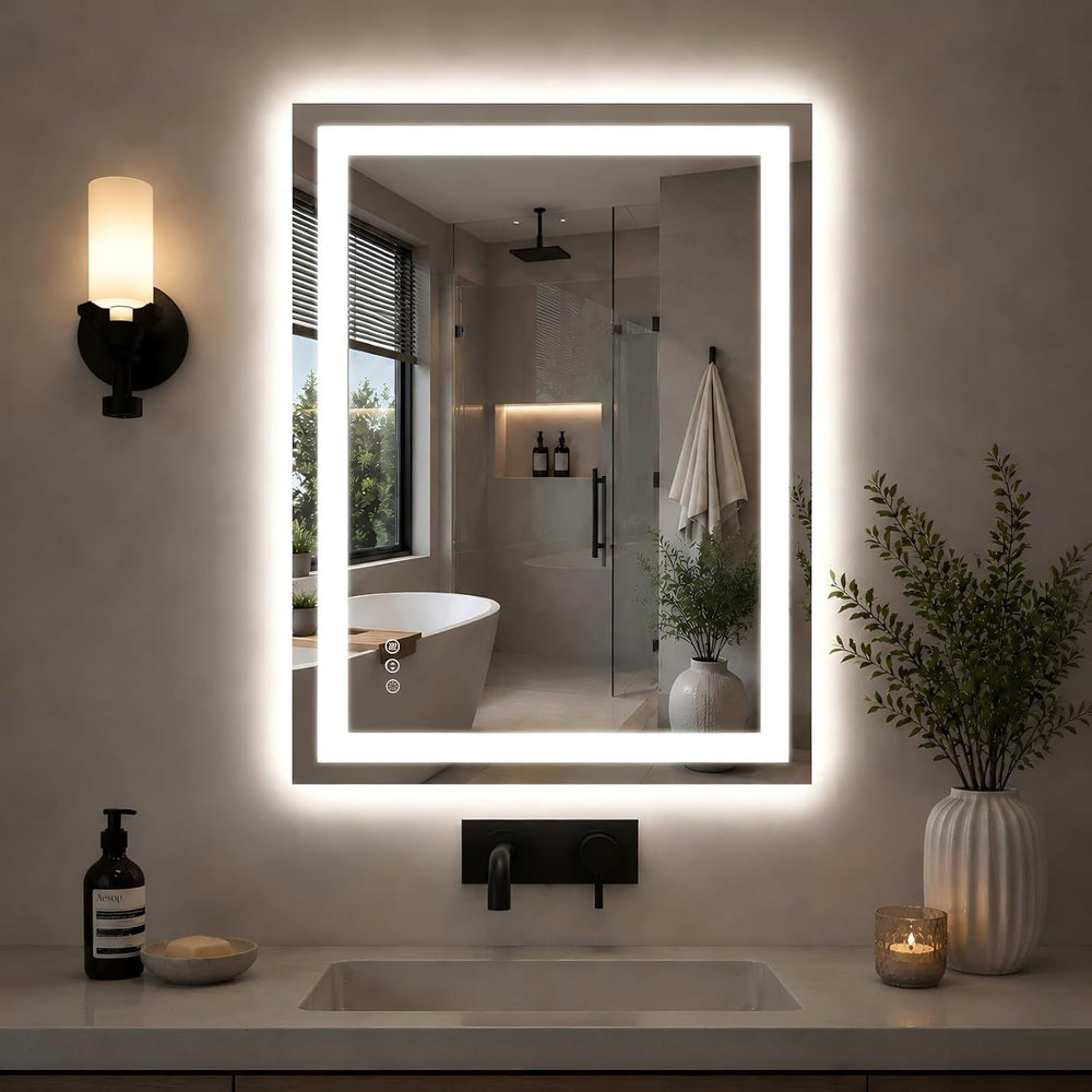 20"x28" LED Bathroom Mirror with Lights, Dimmable Wall Mirror