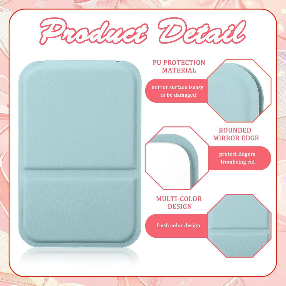 Compact Portable Mirror Bulk, Rectangle, Morandi, 24 Pcs