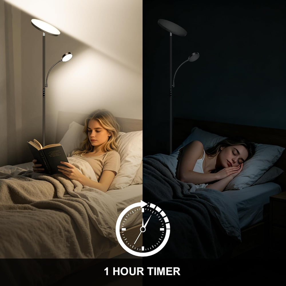 Floor Lamp-42W/4200LM Super Bright Floor Lamp,Dimmable 2-in-1 LED Floor Lamp ...