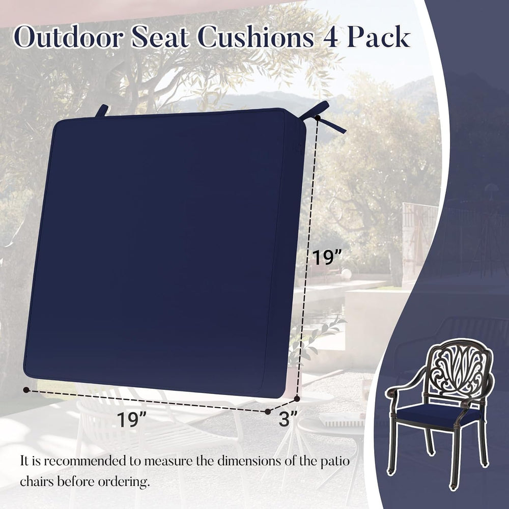 Basic Beyond Outdoor Chair Cushions for Patio Furniture, Waterproof Outdoor S...