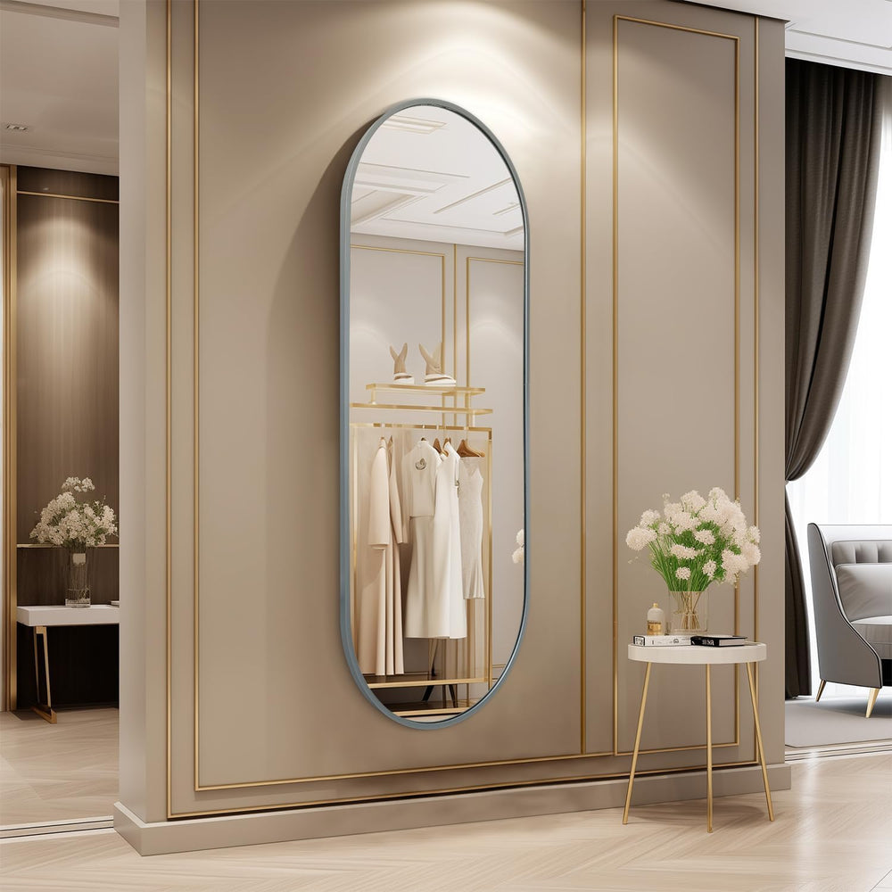 Bathroom Wall Mirror Full Length Metal Aluminum Framed Floor Mirror 48"x...