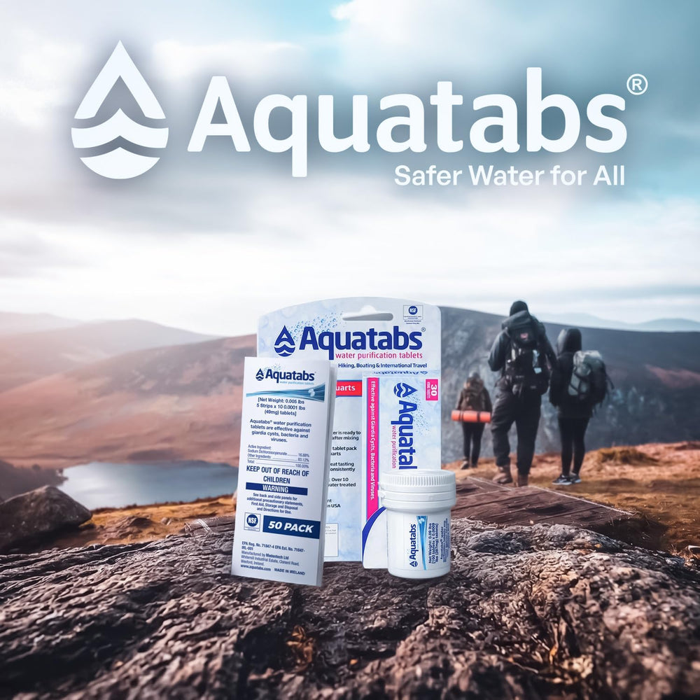 Aquatabs 49mg Water Purification Tablets (100 Pack). Water Filtration System ...