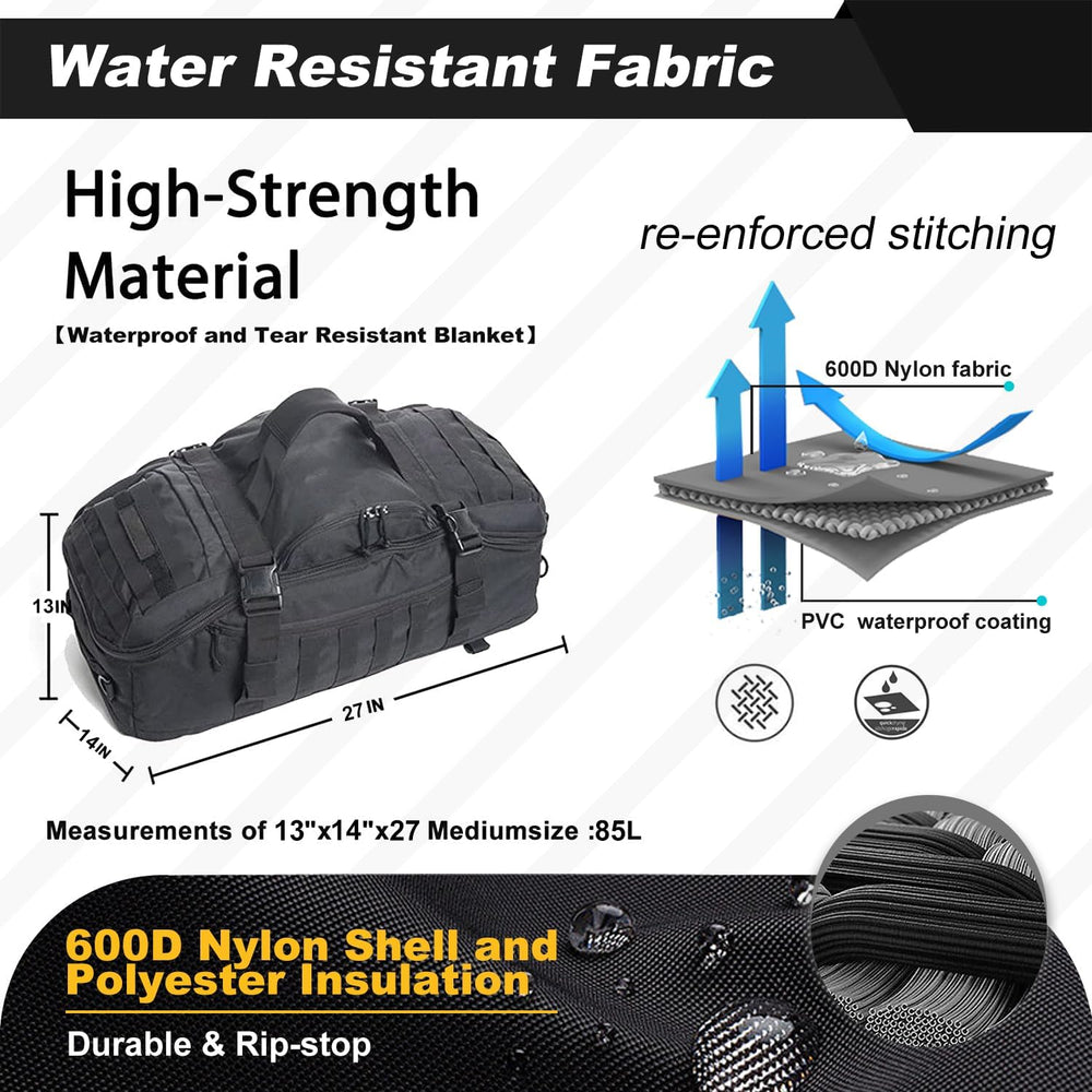 3 In 1 Military Backpack Travel Duffle Bag for Weekender Gym Traveling Workou...