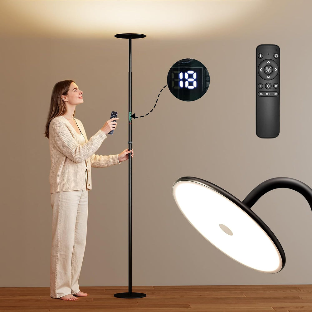 chiphy 60W Torchiere Floor Lamp, 76'' Dimmable Tall Lamp, Sky Floor Lamp