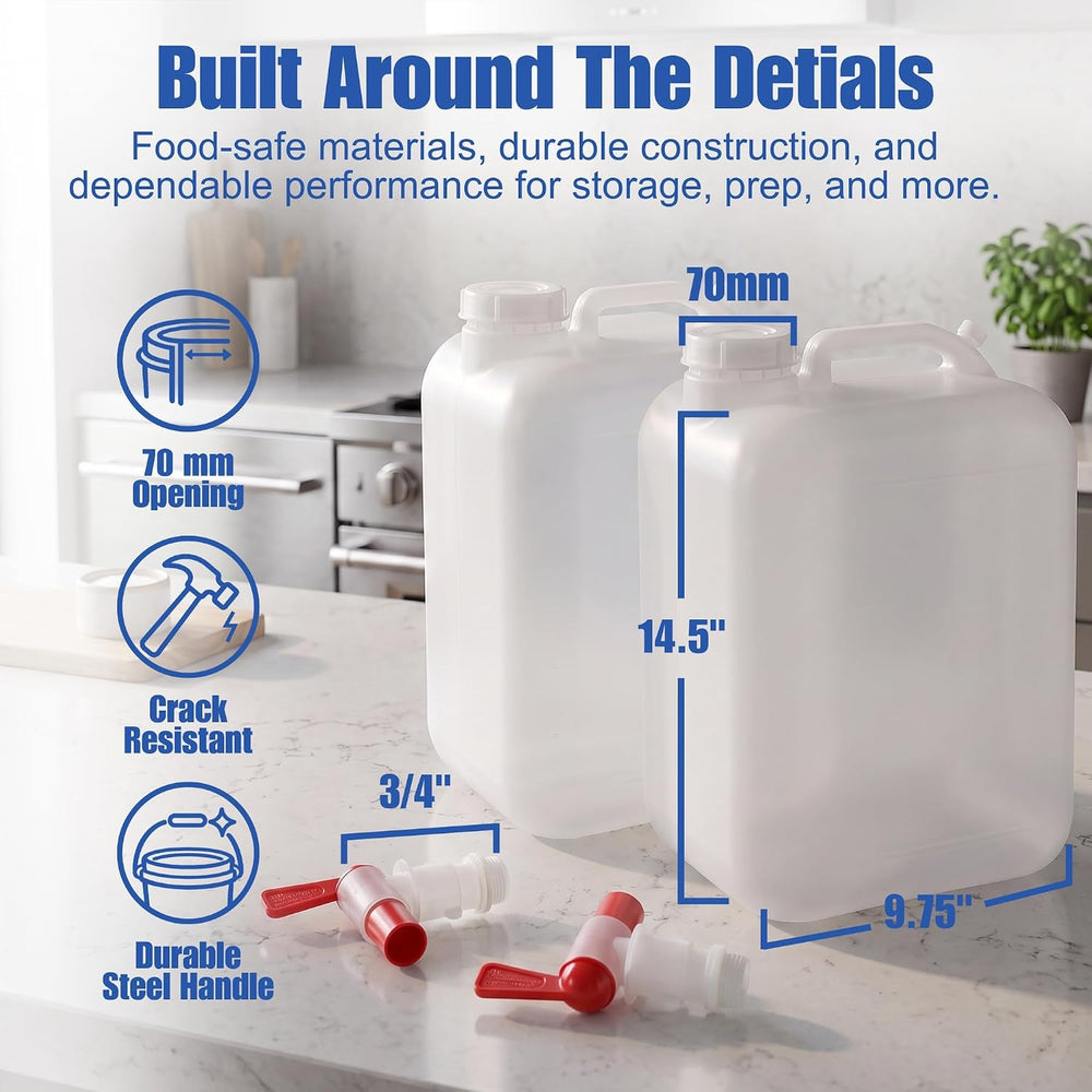 ePackage Supply Premium Hedpak 5 Gallon Water Container - 2 Pack