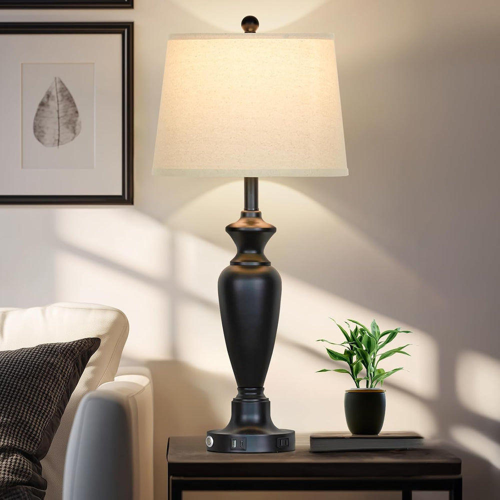 Cinyirong 30" Tall Table Lamps Set of 2, Touch Control Bedside Lamp with...