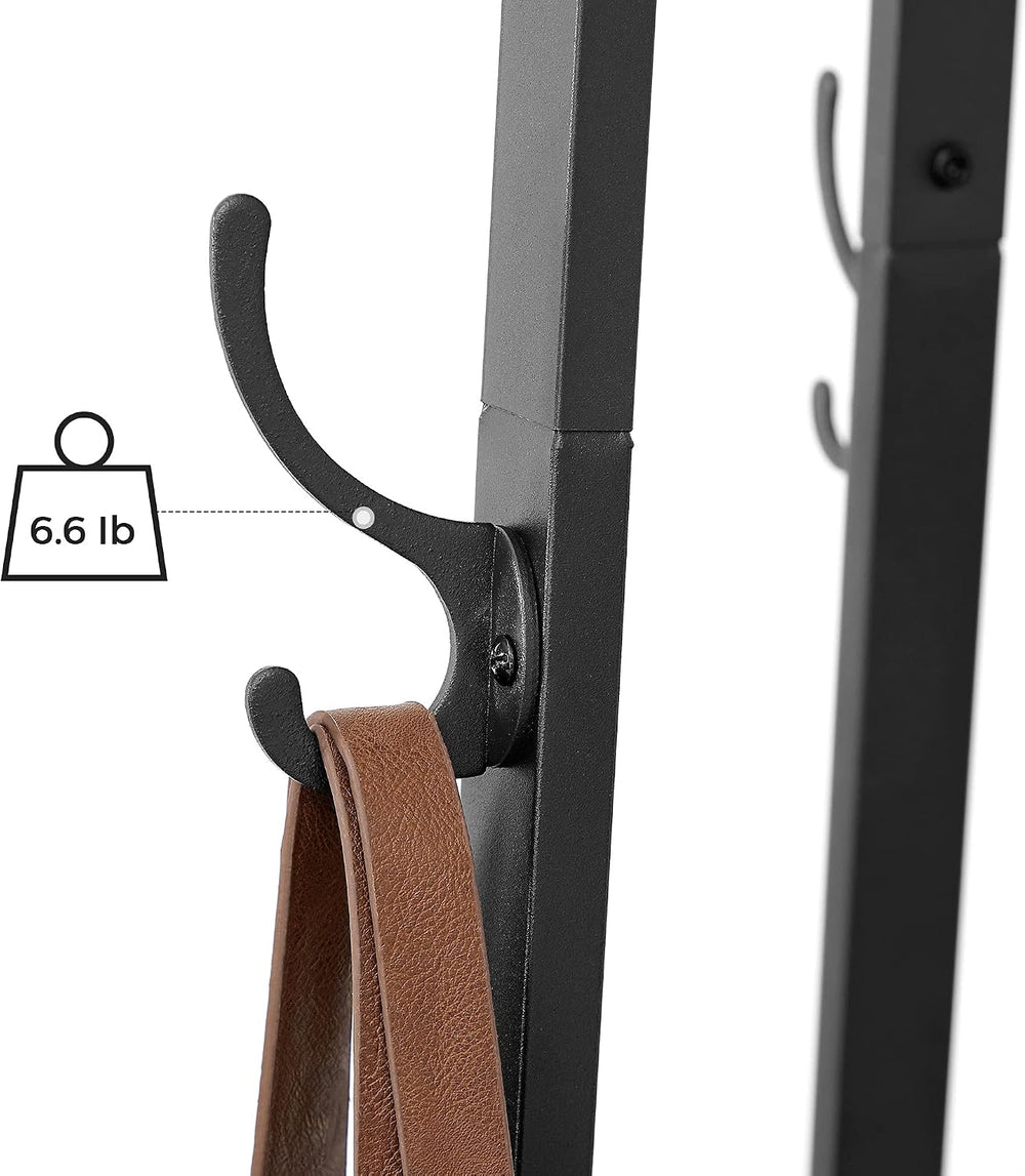 VASAGLE Coat Rack Freestanding, Hall Tree with 4 Shelves