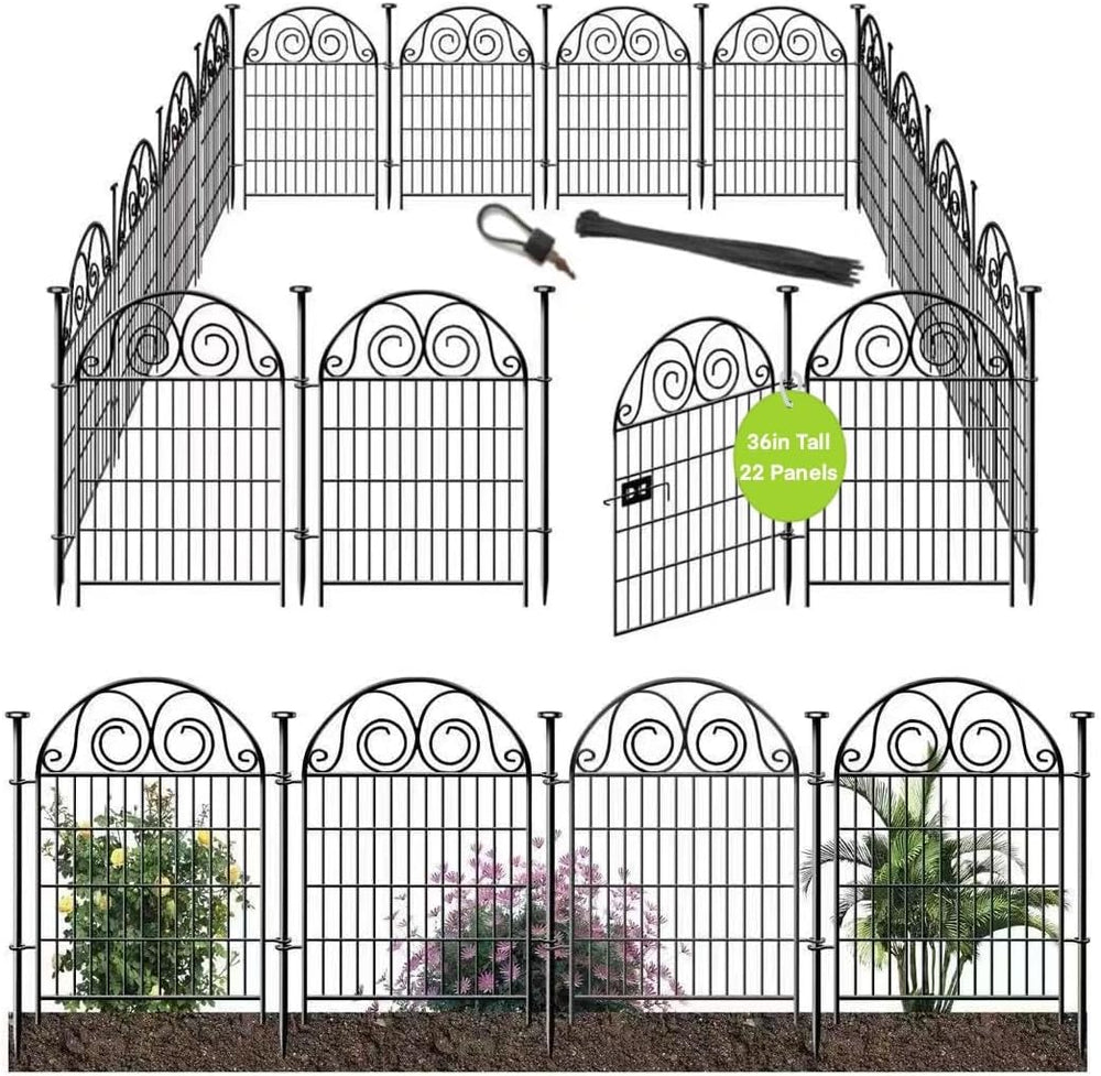 Getlay Garden Fencing 36 Inch High, 22 Panels Total Length 48 Ft(L) Dog Fence...