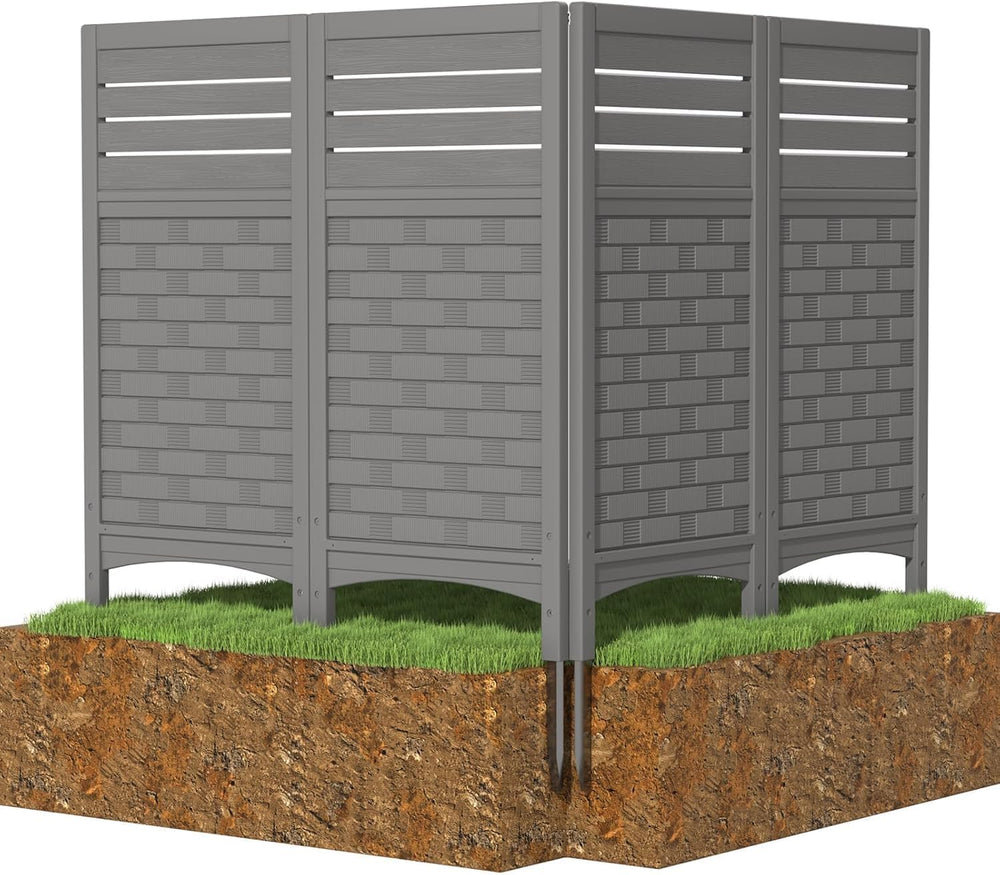 ADDOK Outdoor Privacy Screen, 45" H x 22" W Air Conditioner Fence, ...