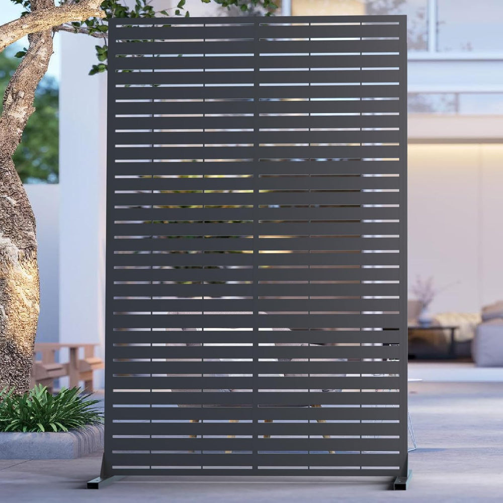 6FT Outdoor Metal Privacy Screen โ Decorative Privacy Fence and Room/Garden D...