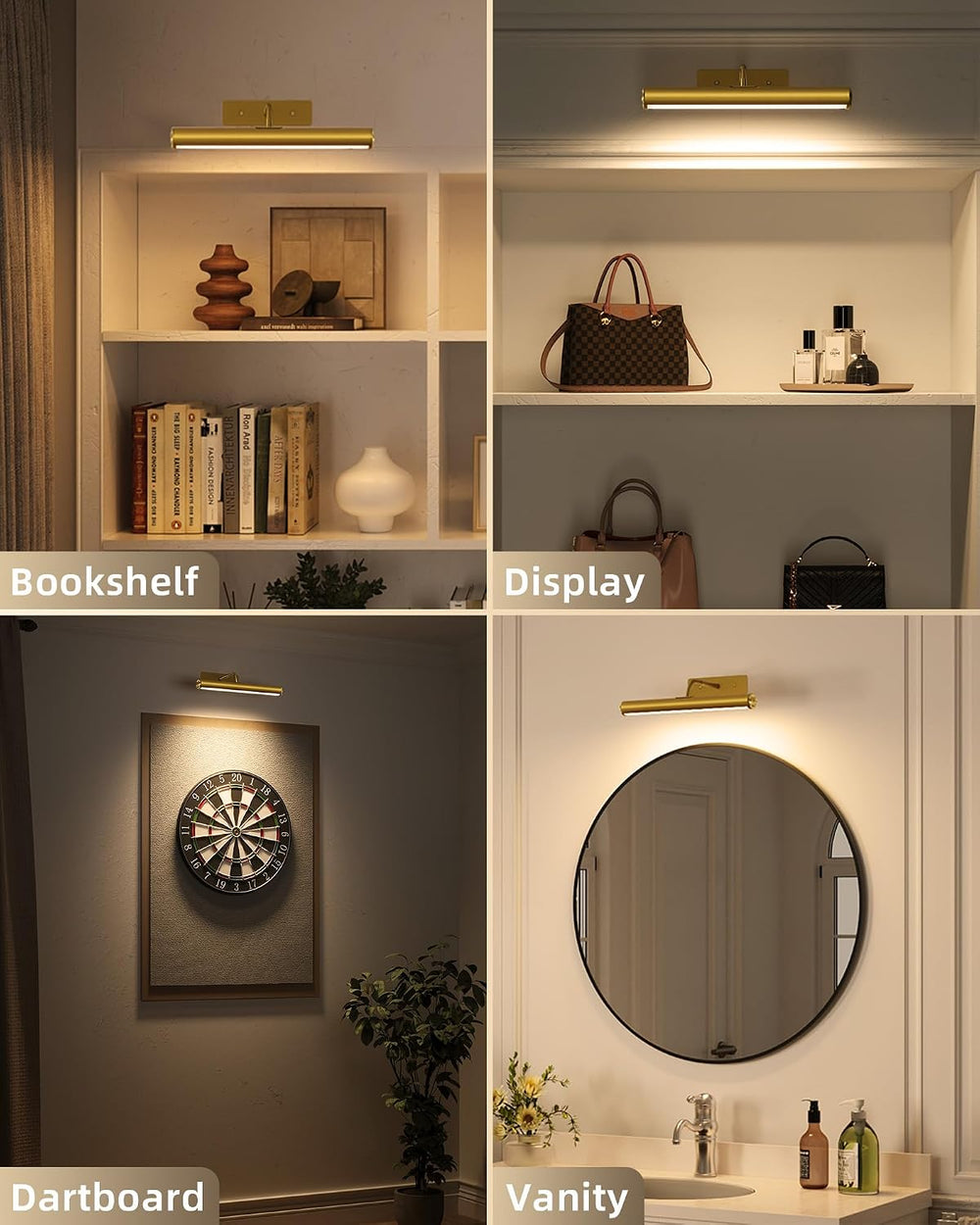 EZVALO 13inch Picture Lights for Wall, 4000mAh Rechargeable Art Lights
