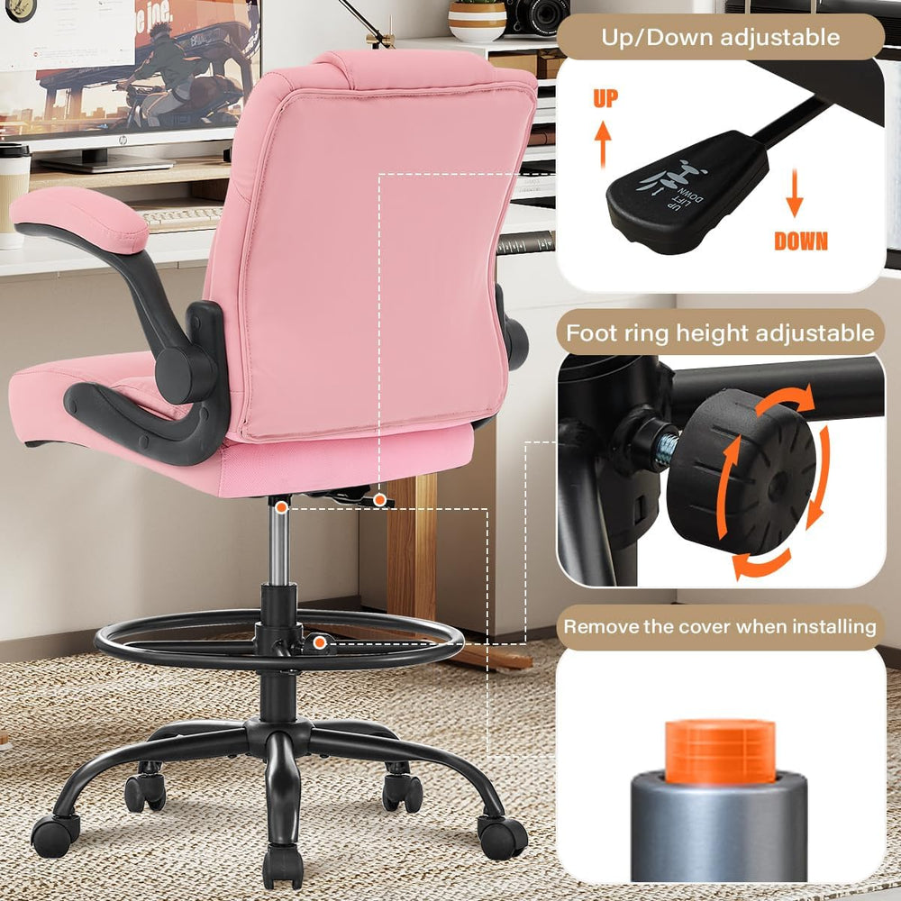 Ergonomic Drafting Chair,Tall Office Chair for Standing Desk