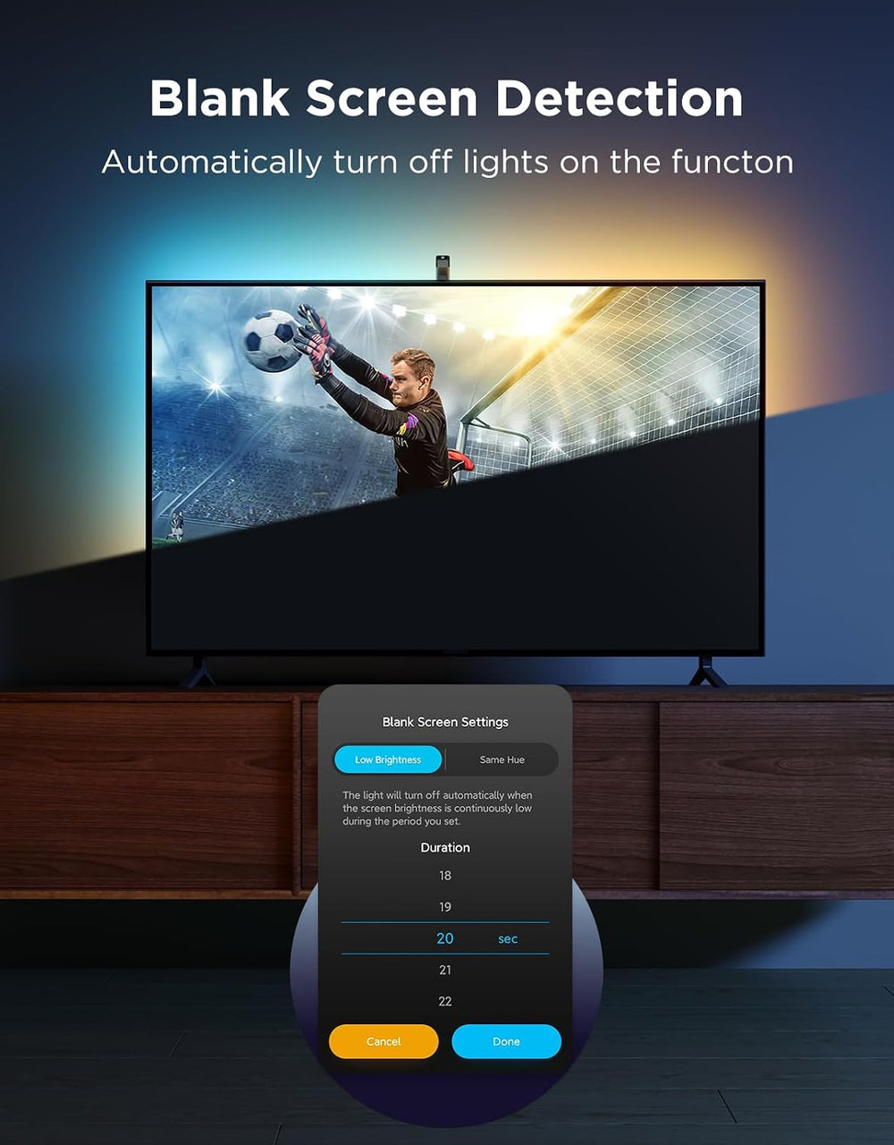 Govee TV Backlight 3 Lite, 11.8ft LED Strip Lights Sync with 55-65 Inch TVs