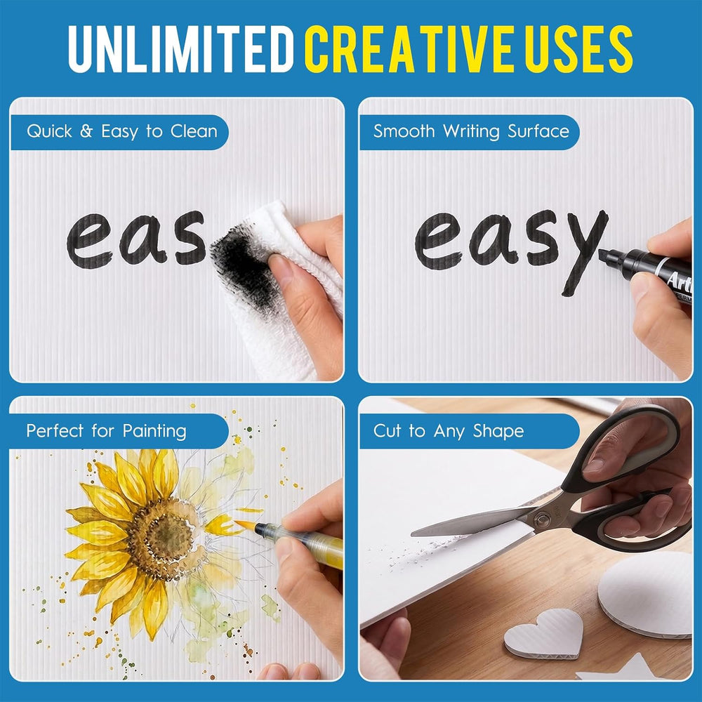 24"X36" Corrugated Plastic Board, 4MM Poster Board, 5-Pack
