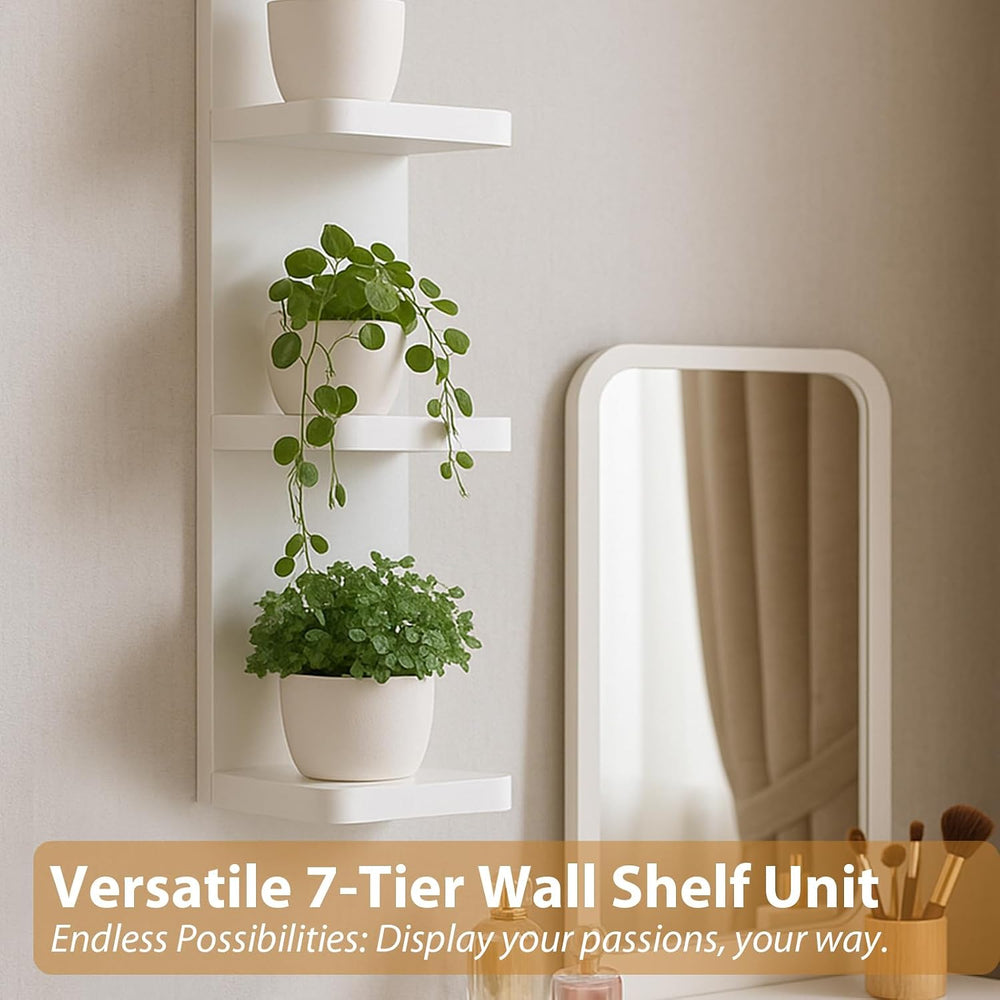 LitaEther Modern Lack Wall Shelf 4 Tier Wall Shelf Unit,Black Lack Wall Shelf...