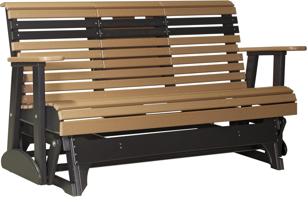 LuxCraft Plain Glider - 5' - Available in 14 Colors (Cedar on Black)