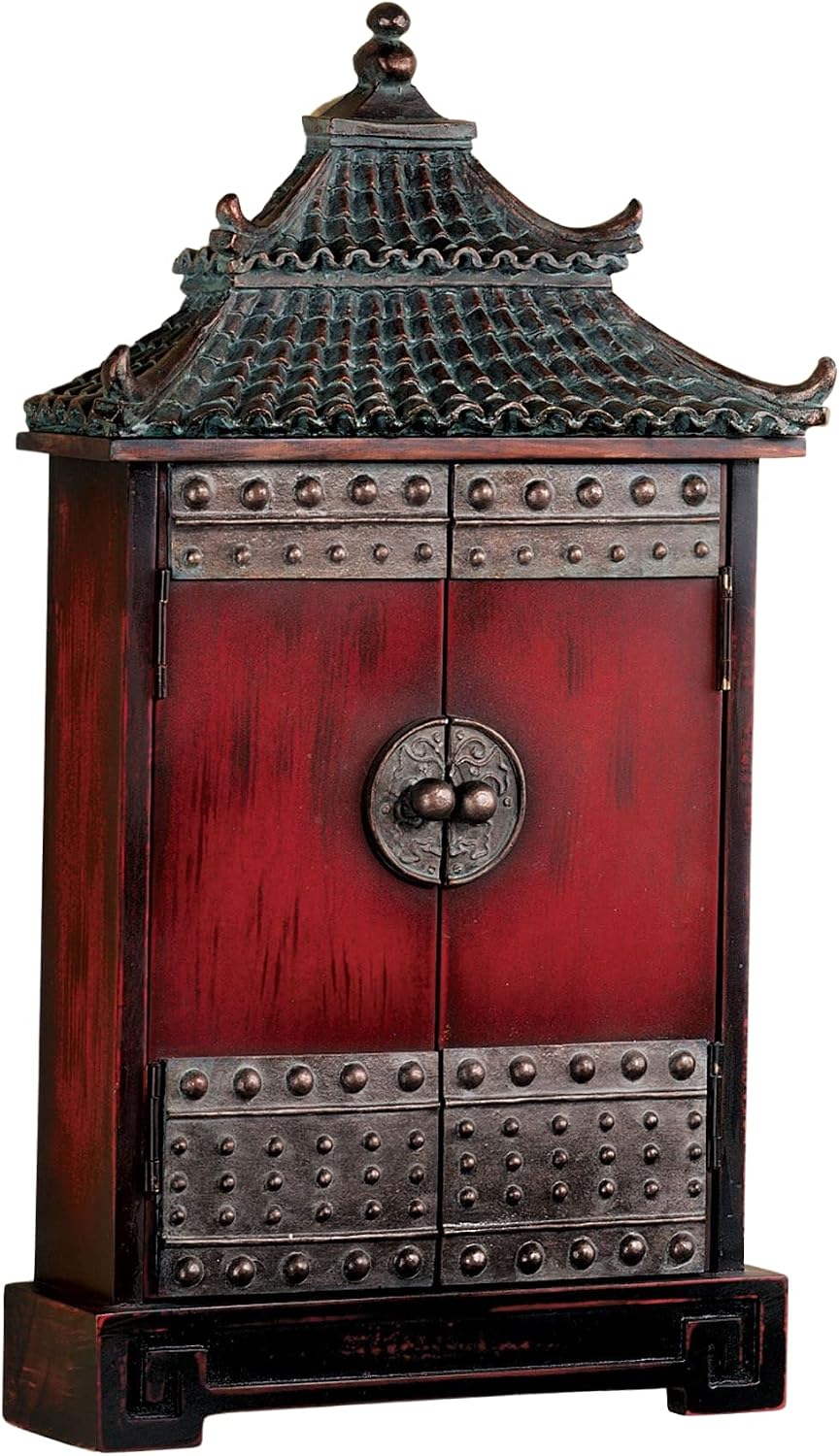 Touch of Class Oriental Pagoda Key Wall Cabinet Bronze - Oriental Furnishings...