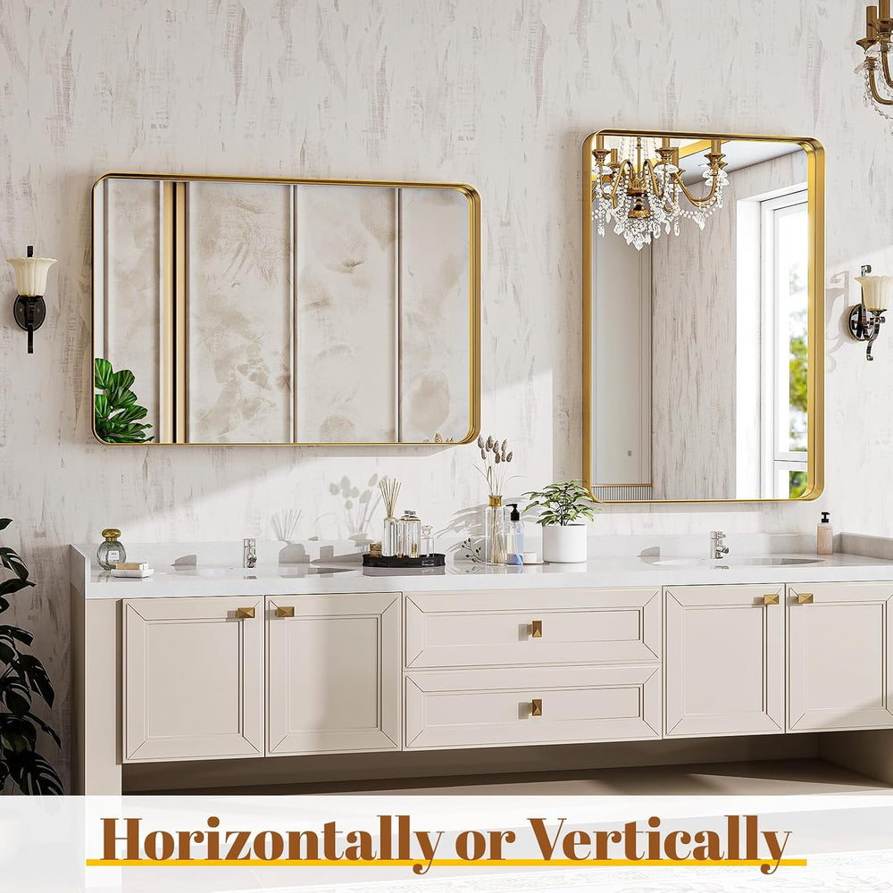 Bathroom Mirrors for Over Sink 30 x 48 Inch Gold