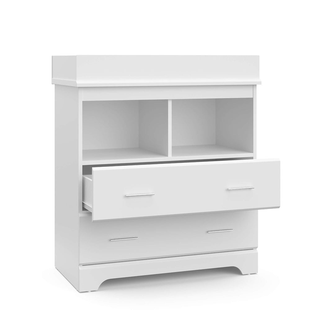 Storkcraft Brookside 2 Drawer Changing Table Dresser, White