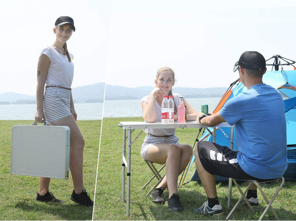 REDCAMP Aluminum Camping Table 3 Foot, Portable Folding Table