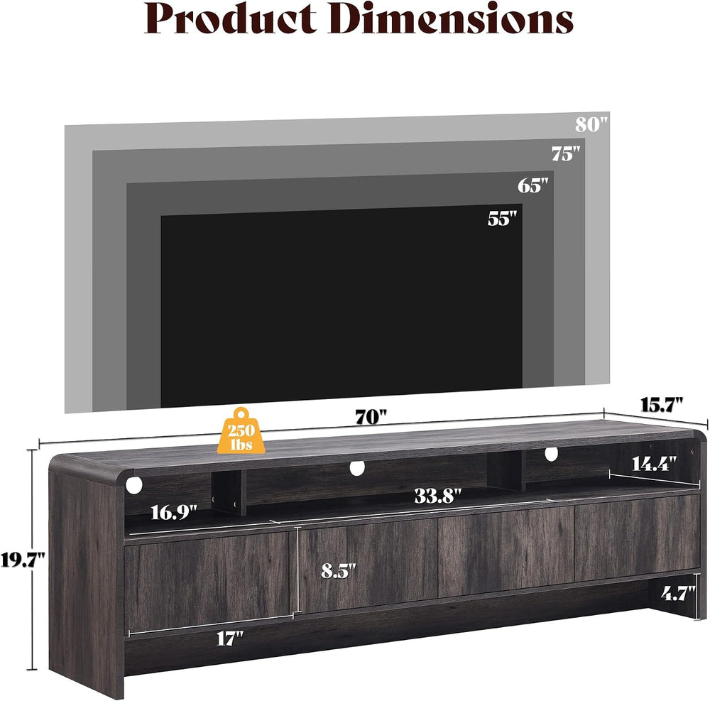 AMERLIFE 4-Piece Living Room Furniture Set, 70" TV Stand for TVs up to 8...