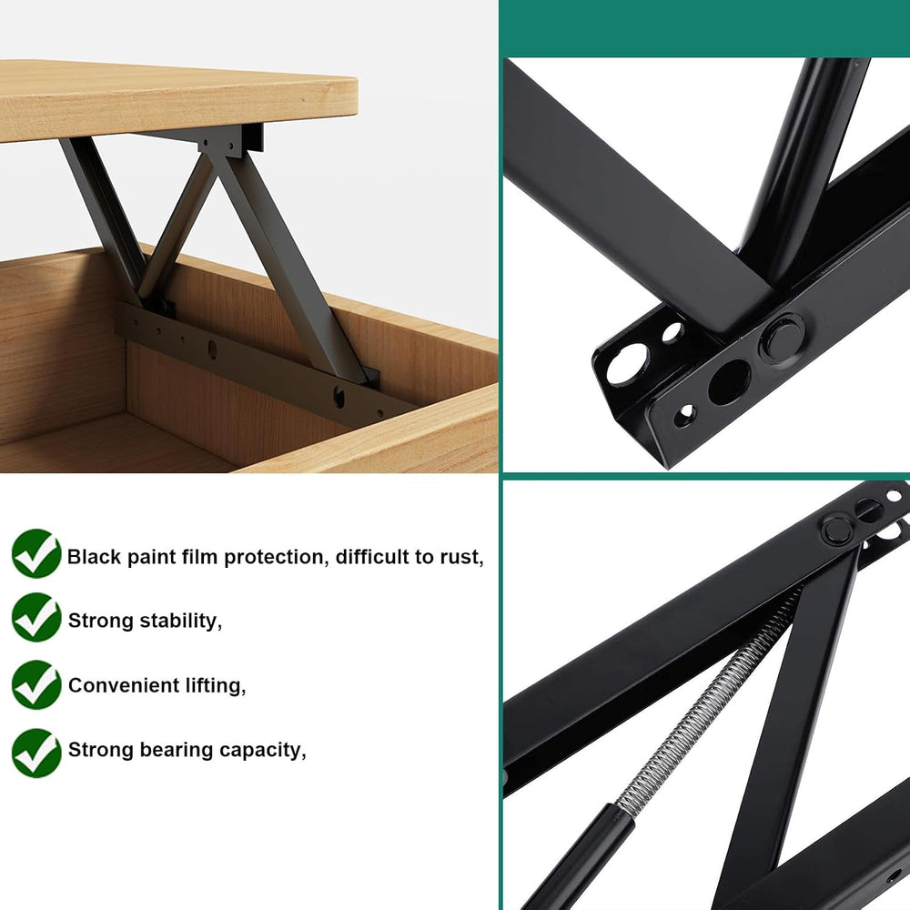 2 Pcs Folding Lift Up Top Coffee Table Hinge,Coffee Table Lift Top Hardware, ...