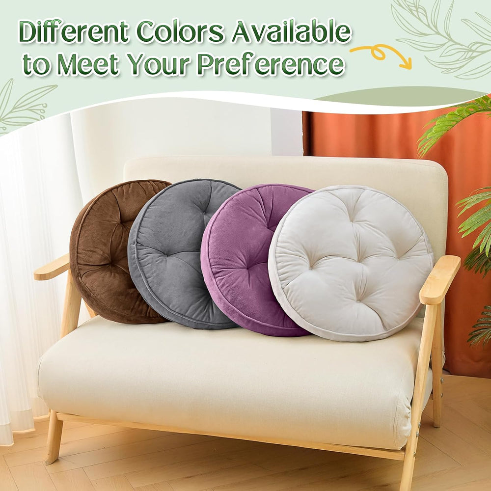 1 MIDDLE ONE Floor Pillow Set of 2, Memory Foam Meditation Cushion, Floor Cus...