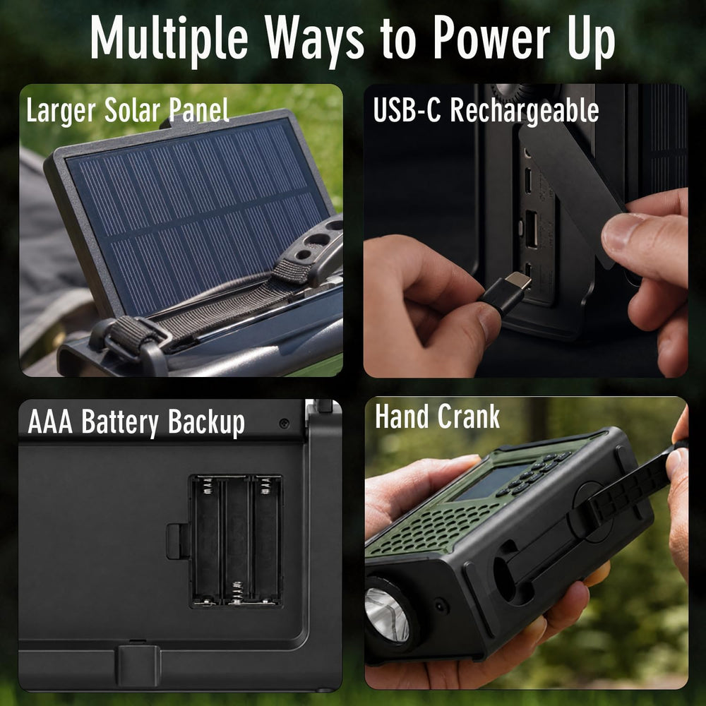 Emergency Weather Radio with Solar Hand Crank, S.A.M.E Localized NOAA Alert