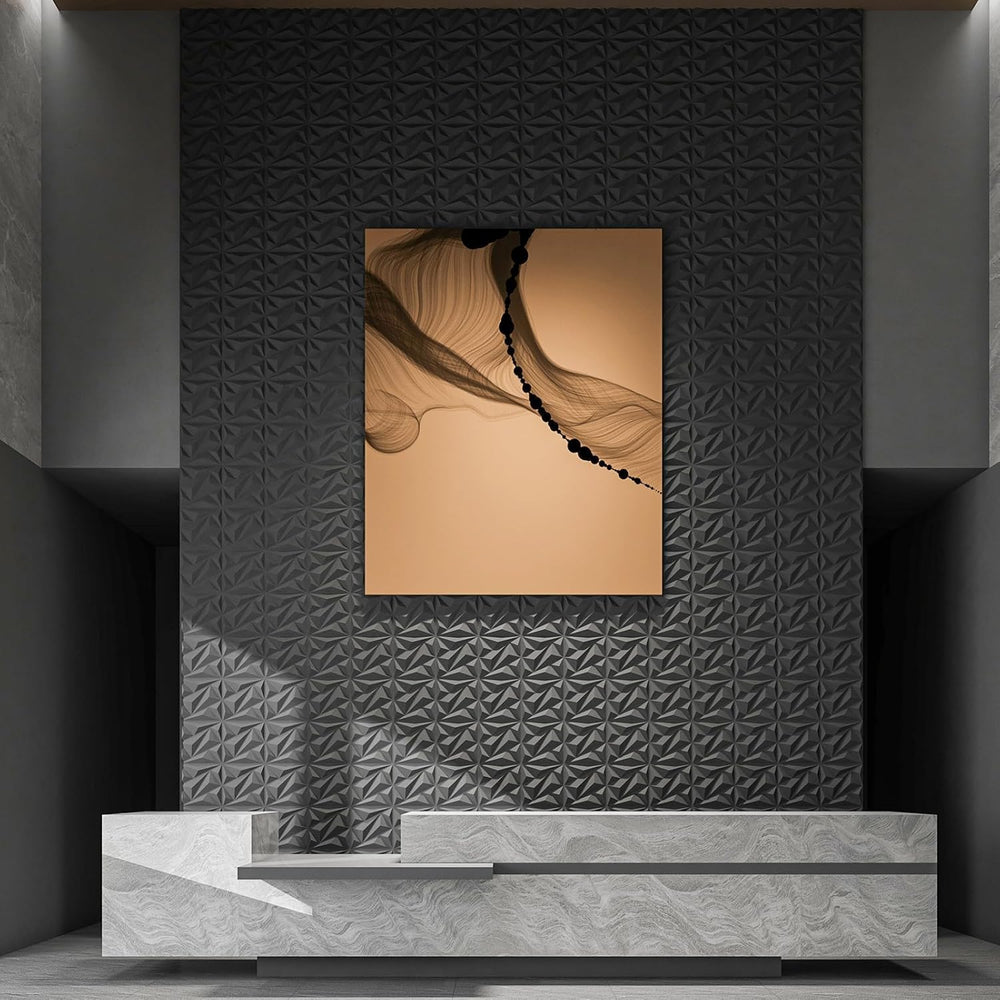 Art3dwallpanels 33 Pack 3D Wall Panels Diamond, Black, 12''x12''