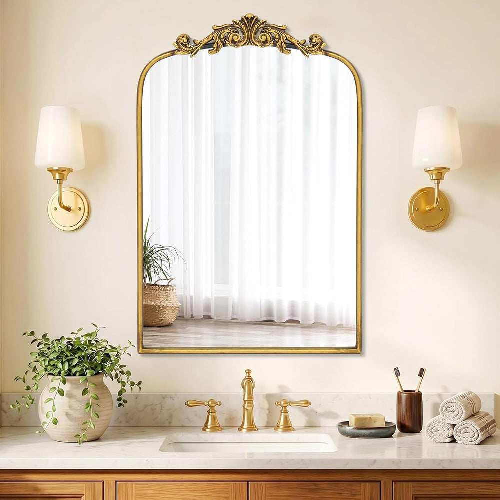 Vintage Mirror Gold Baroque Mirror Antique 16x24 Inches