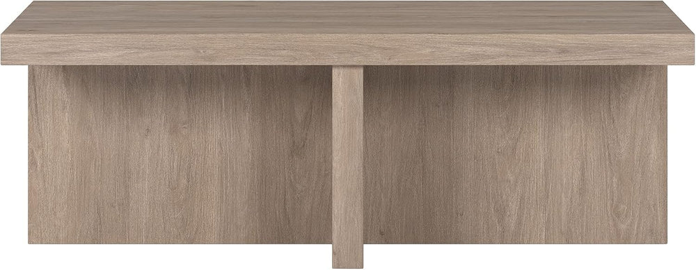 Henn&Hart 44" Scandinavian Coffee Table, Weathered Gray